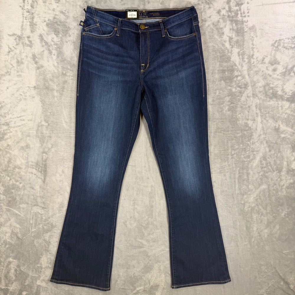 Rock & Republic‎ Kasandra Bootcut Jeans Women's Size 16M Blue Dark Wash Denim